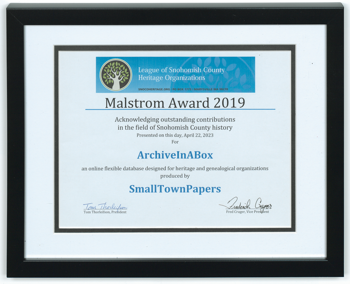 SmallTownPapers wins Malstrom Award